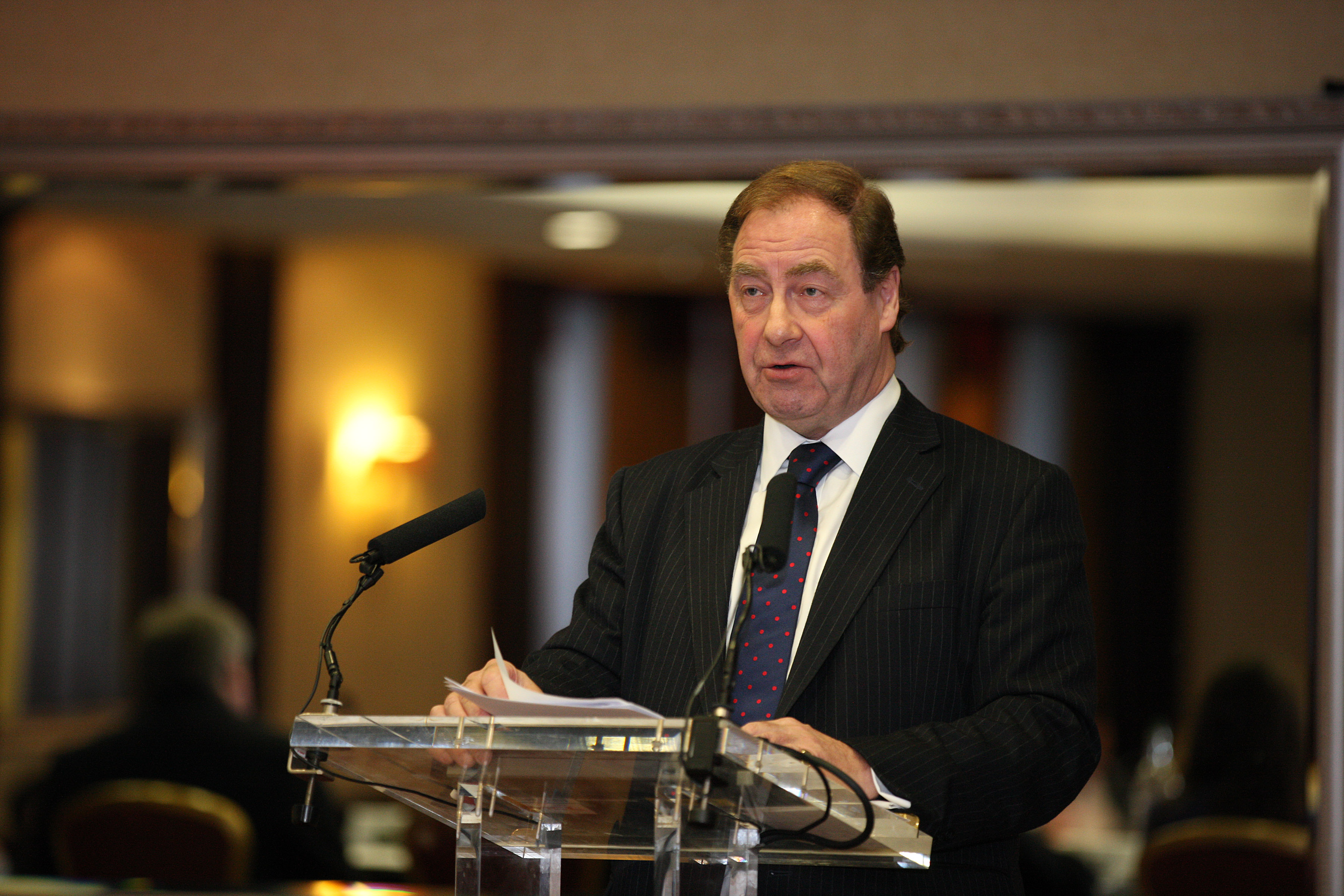 Ian McMillan, Director of CBI Scotland, addresses the 45th plenary in Glasgow