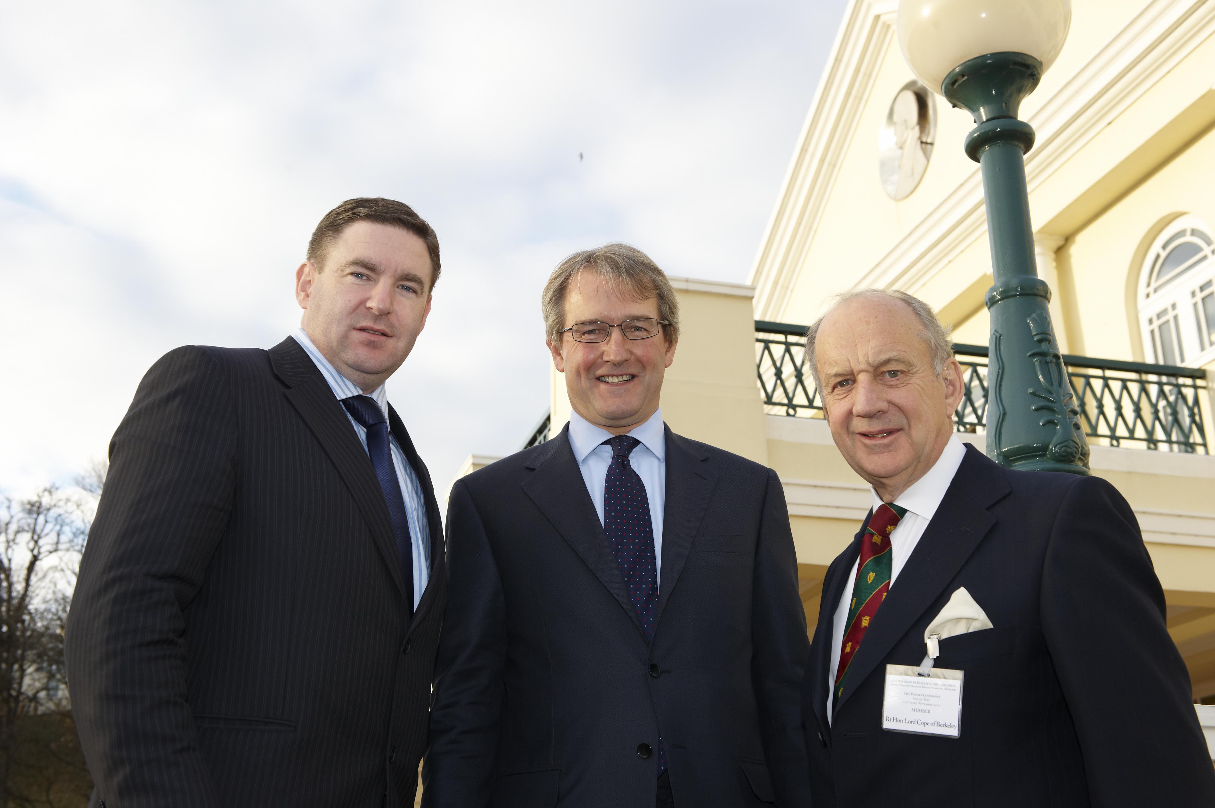 BIPA Co-Chair, Niall Blaney TD, with Secretary of State, Owen Paterson MP, and fellow Co-Chair, Lord Cope of Berkeley